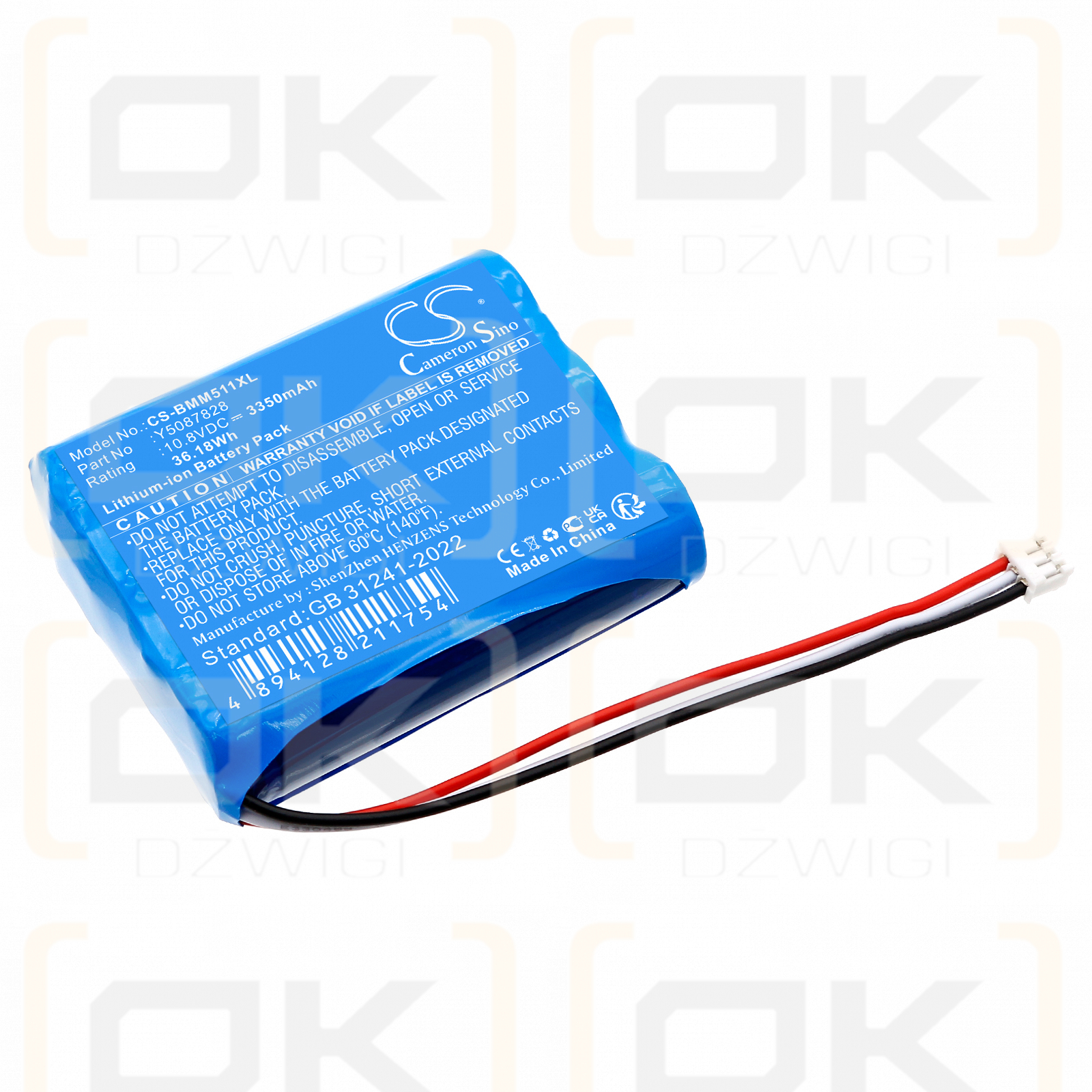 Brady M511 / Y5087828 3350mAh Li-ion 10.8V (Cameron Sino)