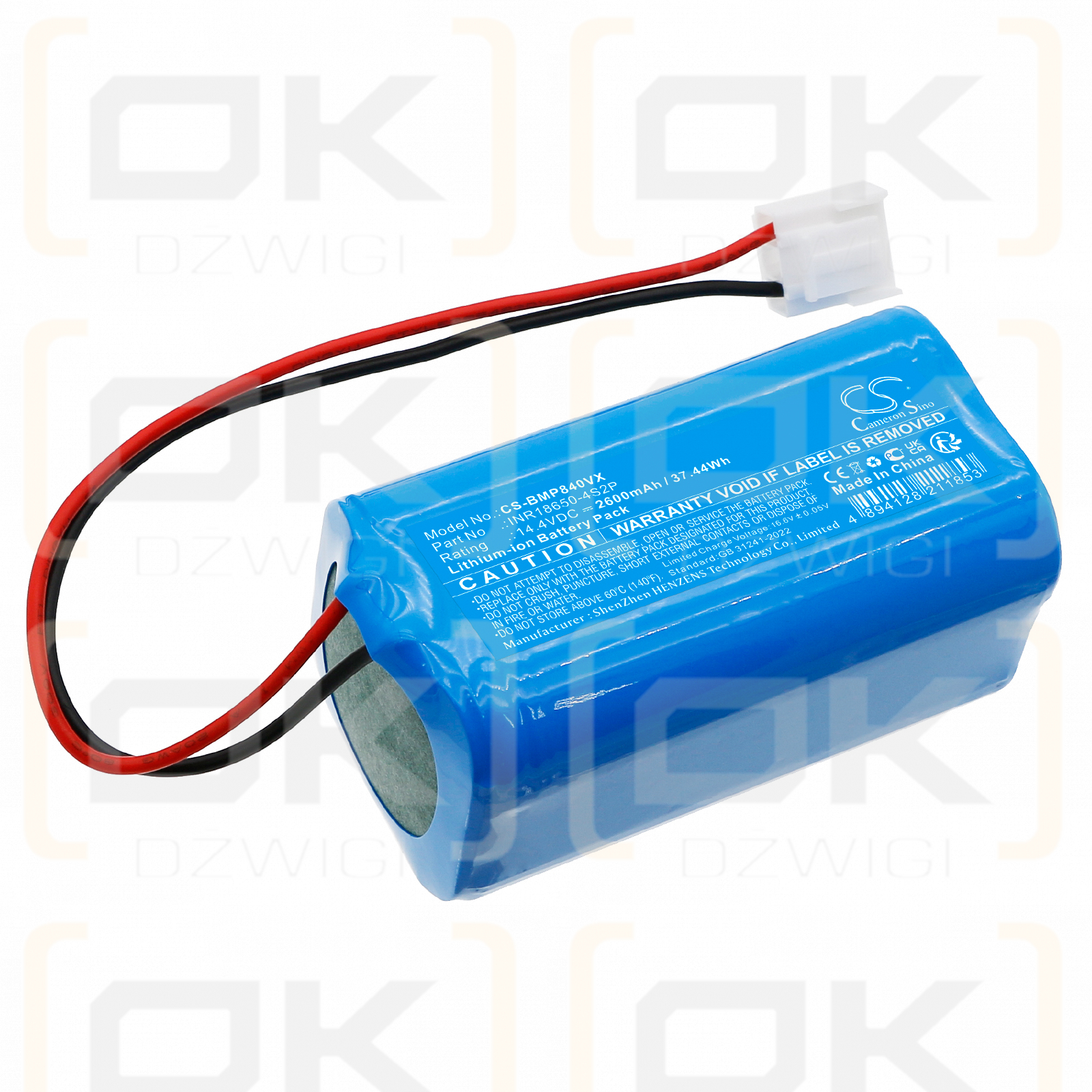 BOBOT MOP8400 / INR18650-4S2P 2600mAh Li-ion 14.4V (Cameron Sino)