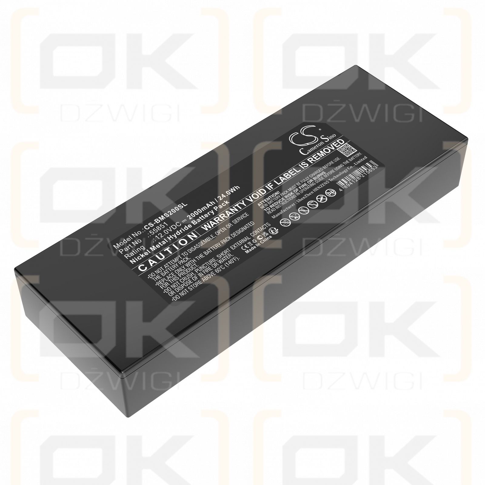Brady LS2000 Labeler / 55851 2000mAh Ni-MH 12.0V (Cameron Sino)
