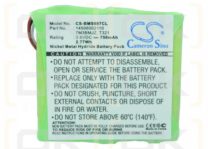 Bosch MS687 / 145306002110 750mAh Ni-MH 3.6V (Cameron Sino)