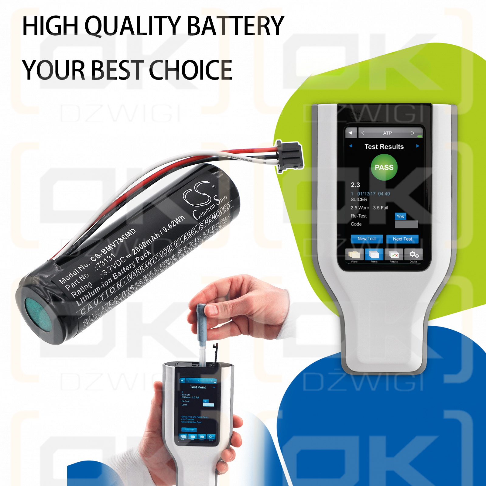 BioControl MVP ICON 78300 version only / 78131 2600mAh Li-ion 3.7V (Cameron Sino)