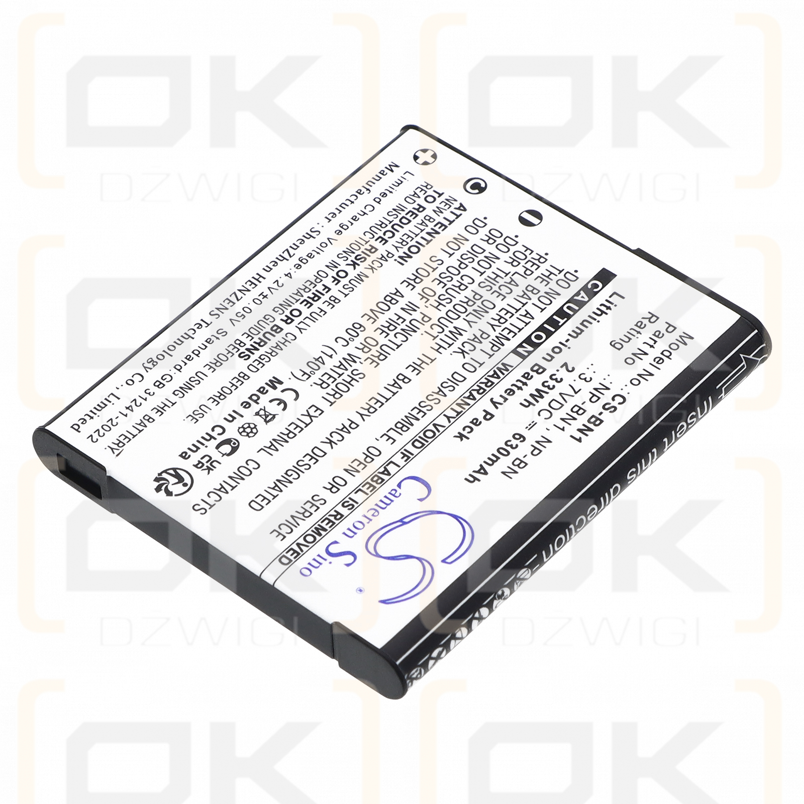 Sony Cyber-shot DSC-W570V / NP-BN 630 мАч Li-ion 3,7 В (Cameron Sino)