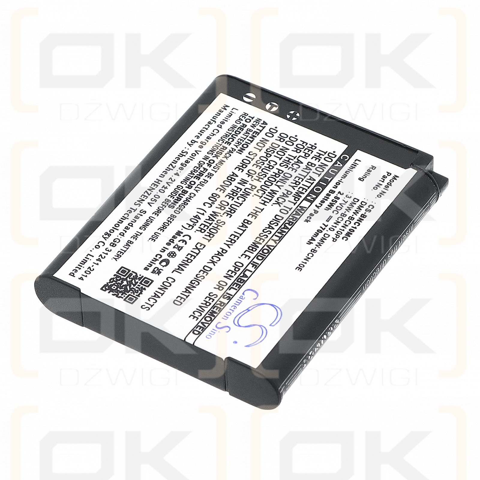 Batería de repuesto para Panasonic Lumix DMC-LF1W / DMW-BCN10, 770 mAh, iones de litio, 3,7 V (Cameron Sino)