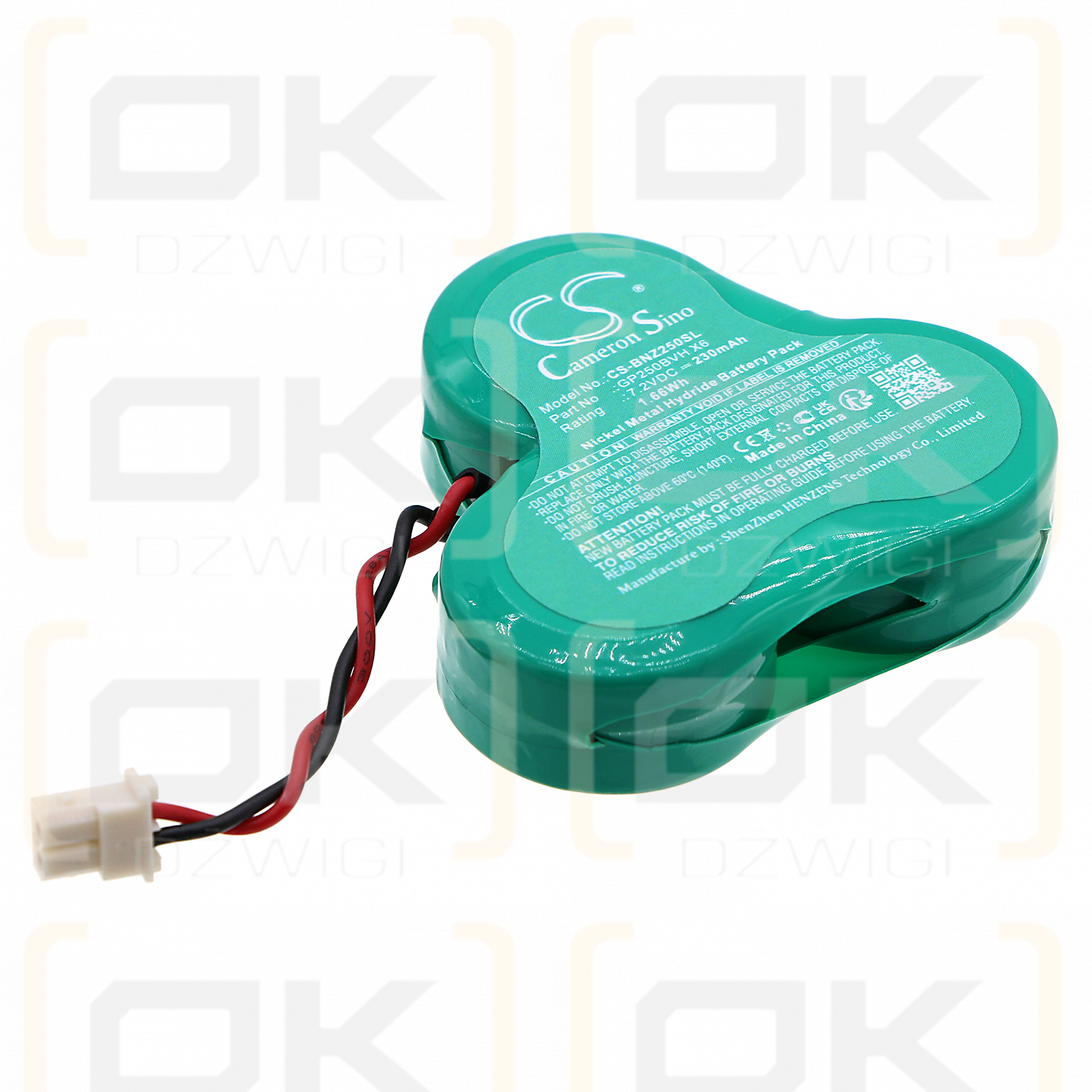 Mercedes-Benz Viano 2004 Alarma Seguridad / GP250BVH X6 230mAh Ni-MH 7.2V (Cameron Sino)