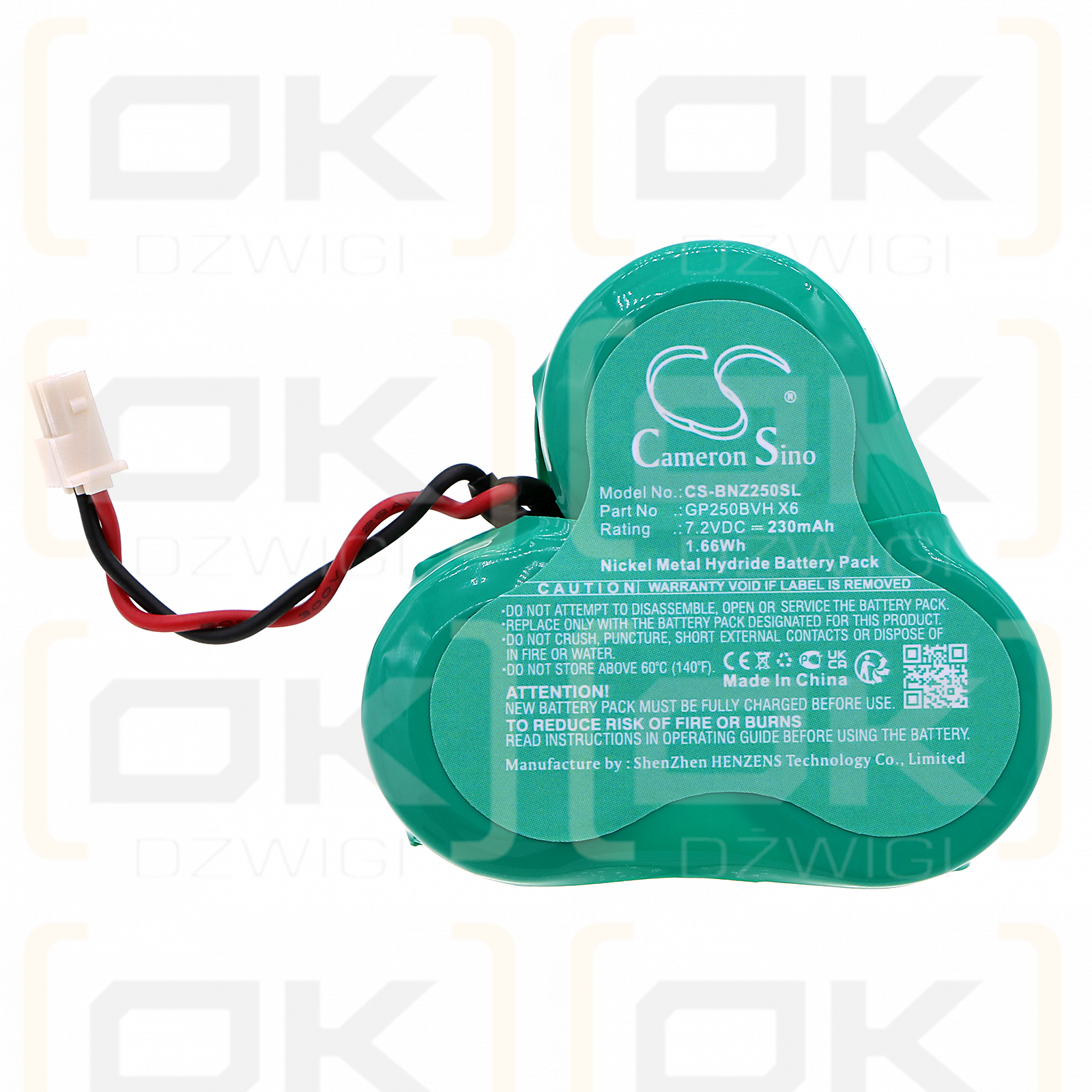 Mercedes-Benz Viano 2004 Alarma Seguridad / GP250BVH X6 230mAh Ni-MH 7.2V (Cameron Sino)