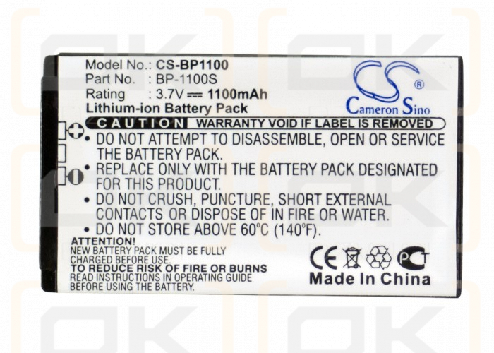Kyocera U4RBK / BP-1100S 1100 mAh Li-ion 3,7 V (Cameron Sino)