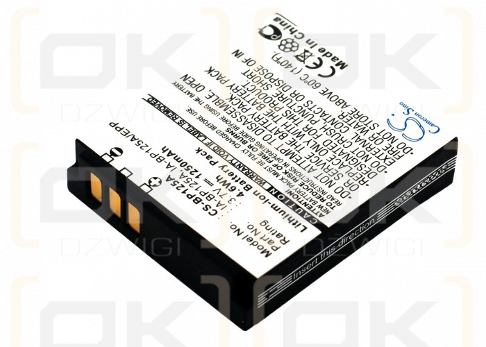 Samsung HMX-M10 / IA-BP125A 1250mAh Li-ion 3.7V (Cameron Sino)