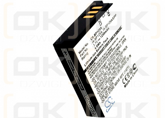 Samsung HMX-M10 / IA-BP125A 1250mAh Li-ion 3.7V (Cameron Sino)