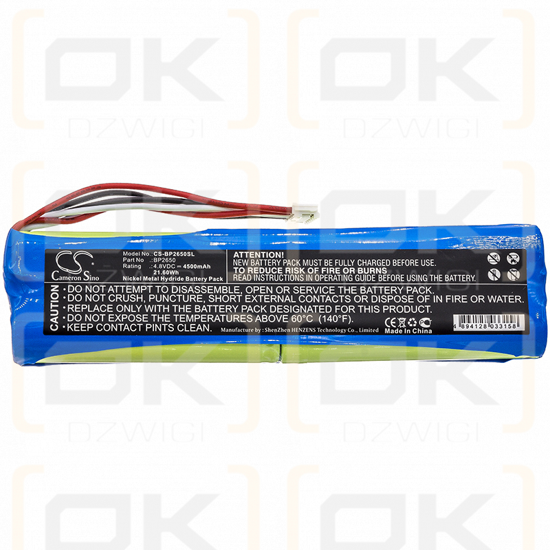 BK Precision 2652 / BP2650 4500 mAh Ni-MH 4,8 V (Cameron Sino)