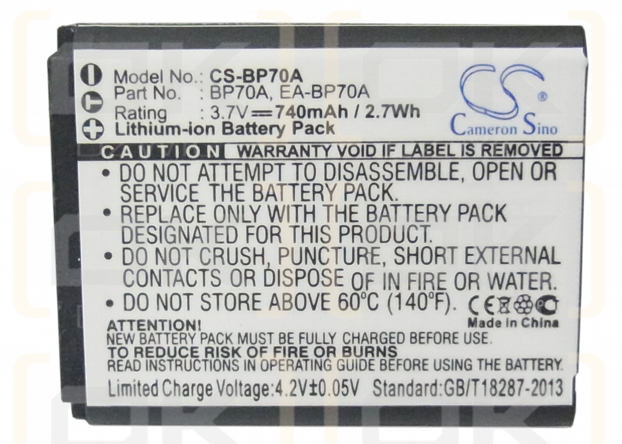 Samsung N9V / BP-70A 740mAh Li-ion 3.7V (Cameron Sino)