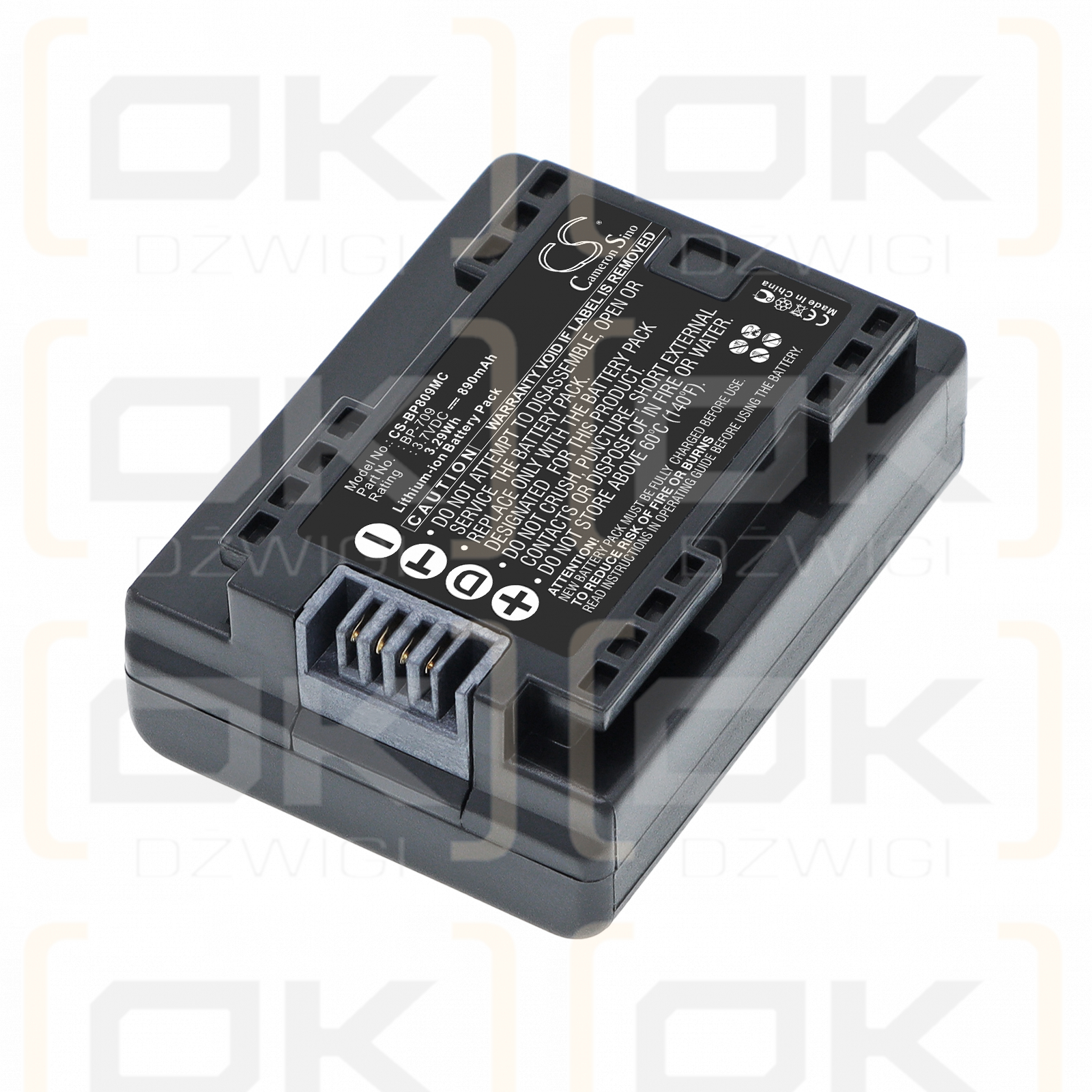 Bateria zamienna do Canon VIXIA HF R800 / BP-709 890 mAh Li-ion 3.7 V (Cameron Sino)
