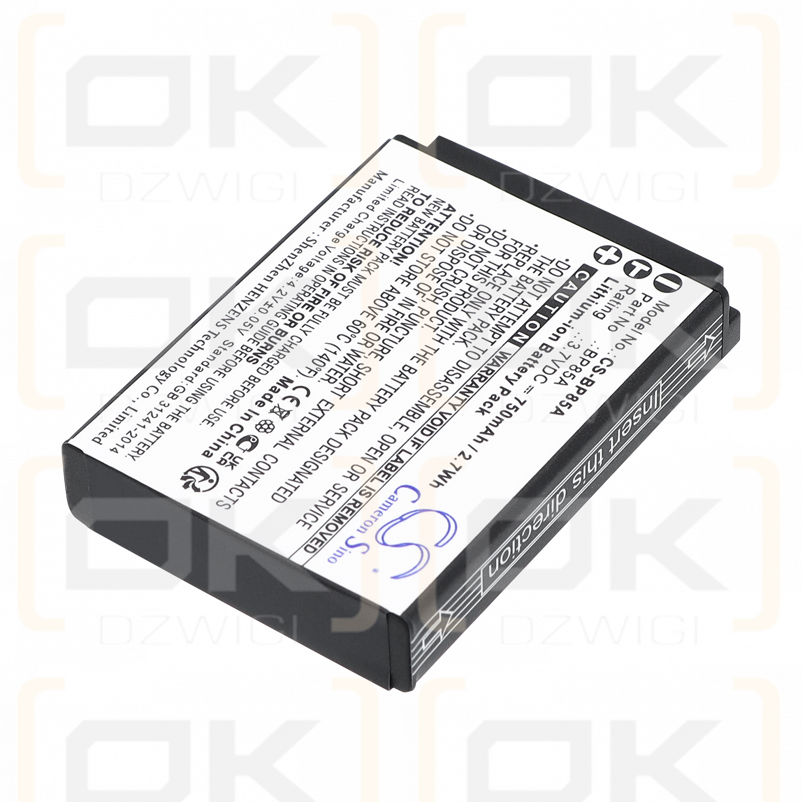 Ersatzakku für Samsung ST200F / BP85A 750mAh Li-Ion 3,7V (Cameron Sino)