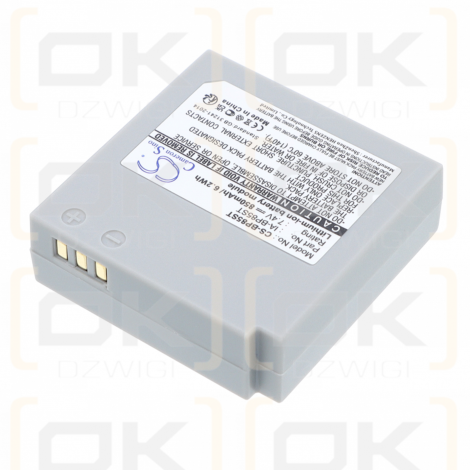 Batería de repuesto para Samsung HMX-H106 / IA-BP85ST, 850 mAh, iones de litio, 7,4 V (Cameron Sino)