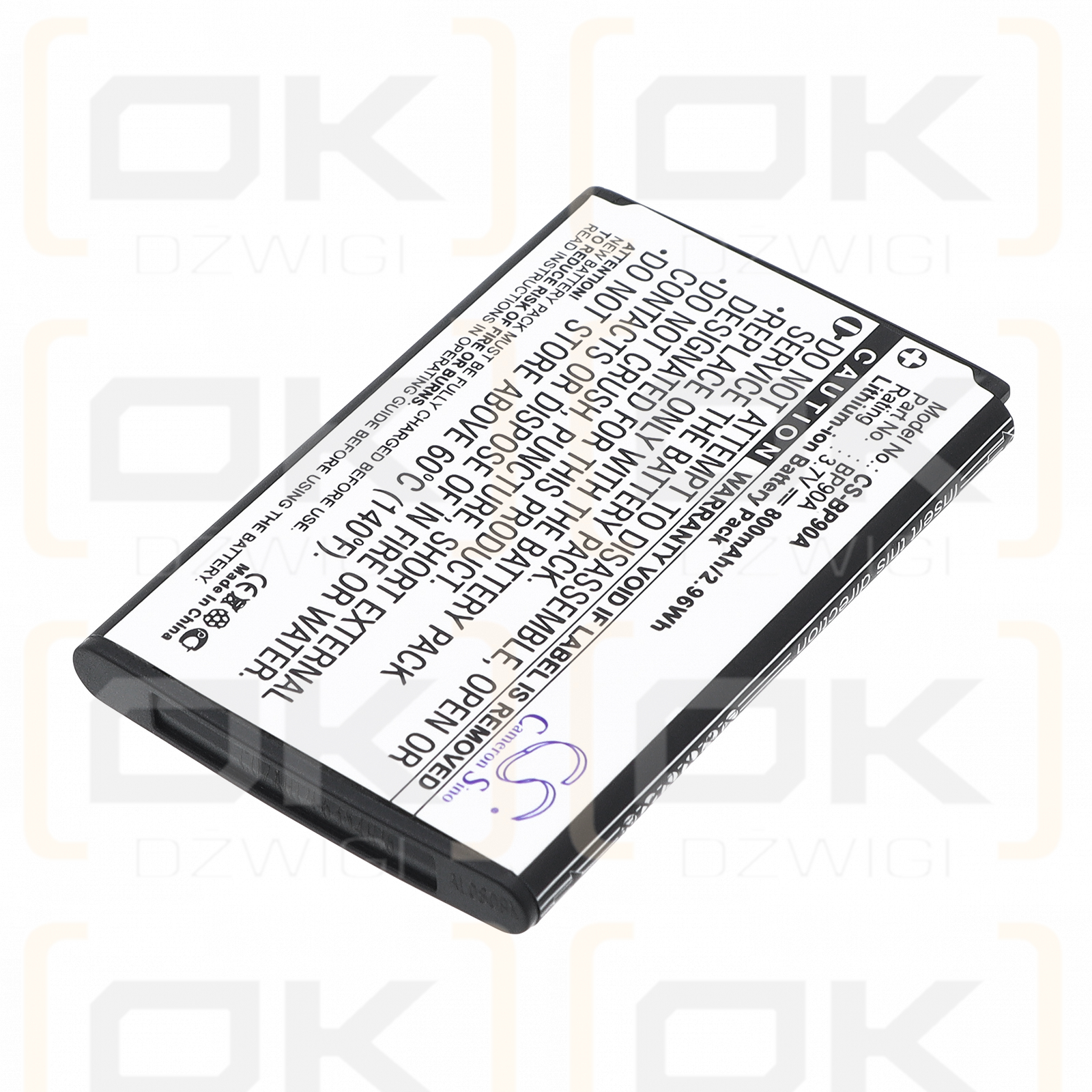 Batería de repuesto para Samsung HMX-E110 / BP-90A 800 mAh Li-ion 3.7 V (Cameron Sino)