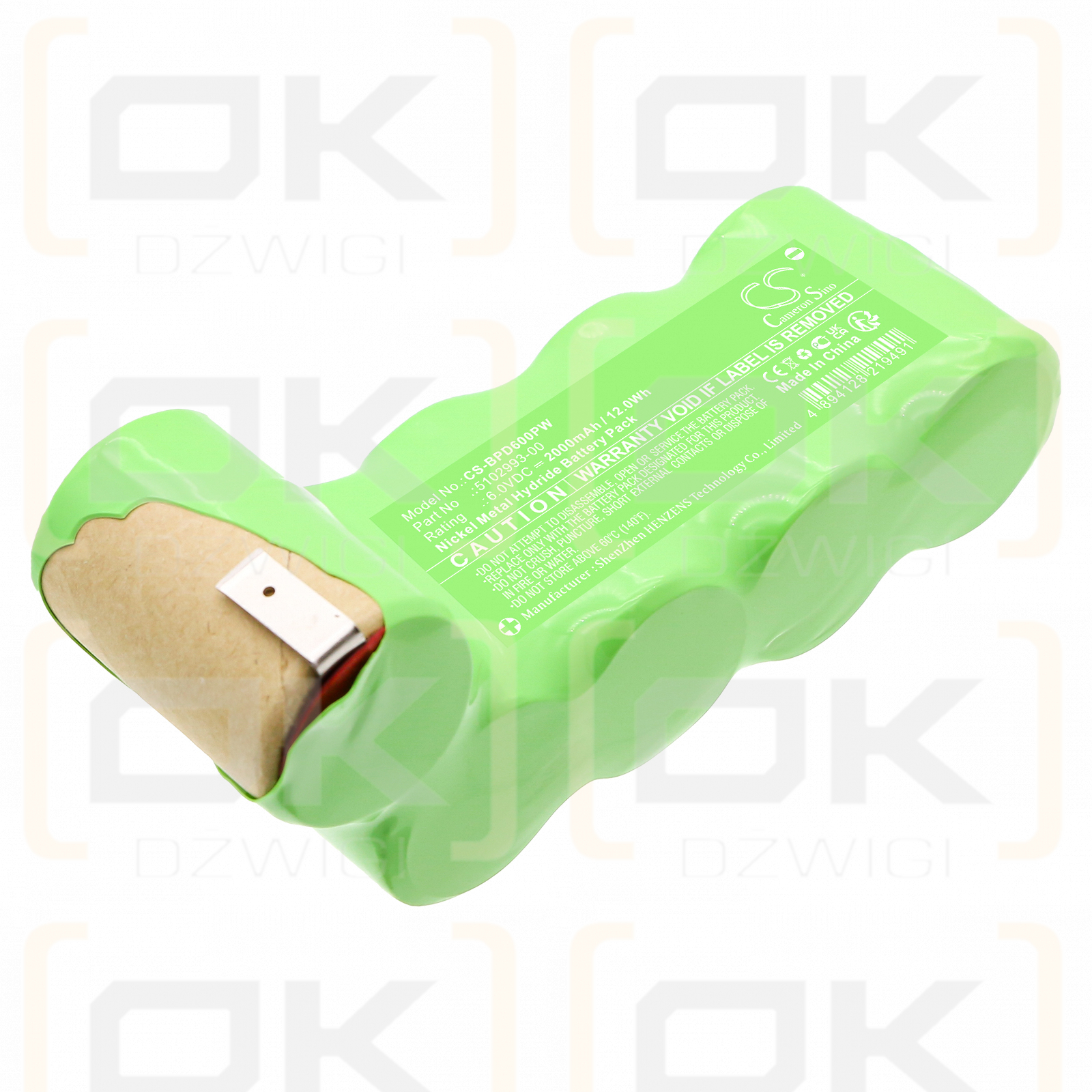 Black & Decker PD700G / 5102993-00 2000mAh Ni-MH 6.0V (Cameron Sino)