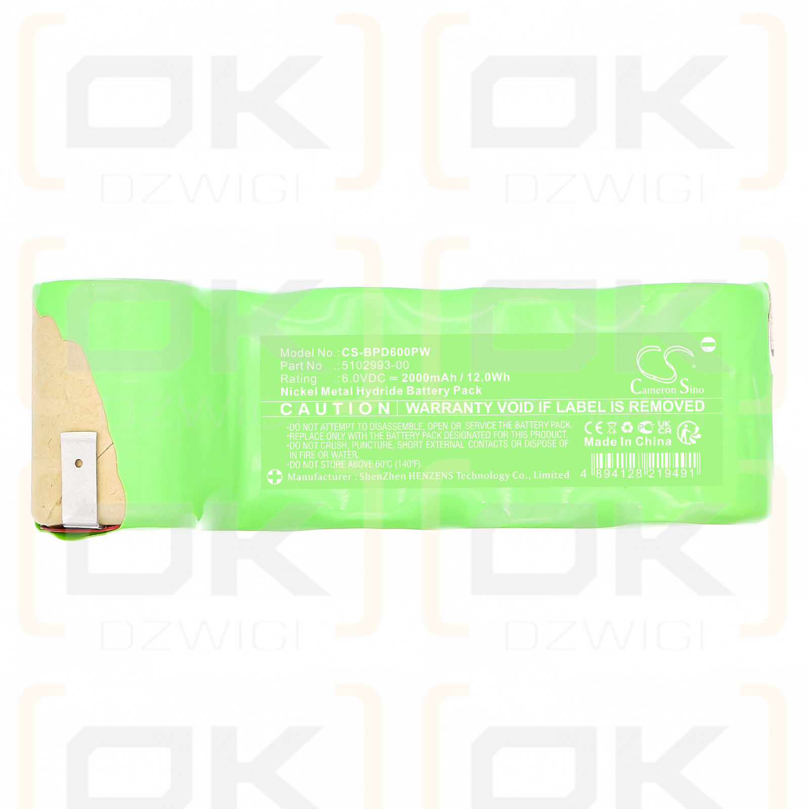 Black & Decker PD700G / 5102993-00 2000mAh Ni-MH 6.0V (Cameron Sino)