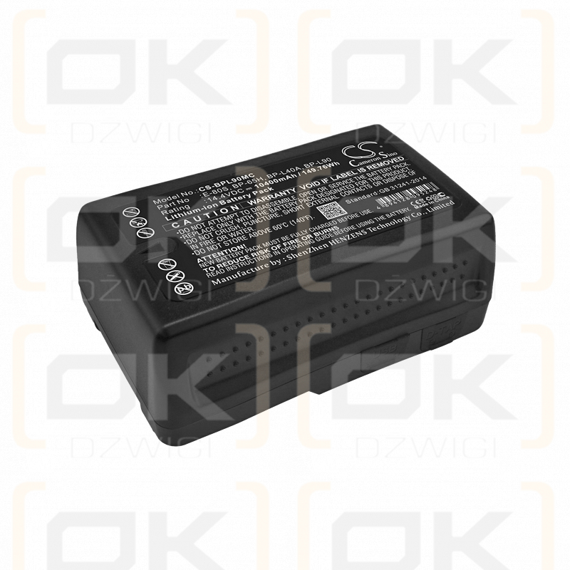 Sony DVW-9WS / BP-GL95A 10400mAh Li-ion 14.4V (Cameron Sino)