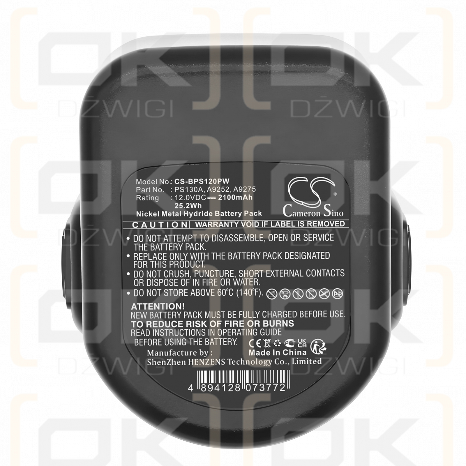 Black & Decker AST12XC / PS130 2100mAh Ni-MH 12.0V (Cameron Sino)