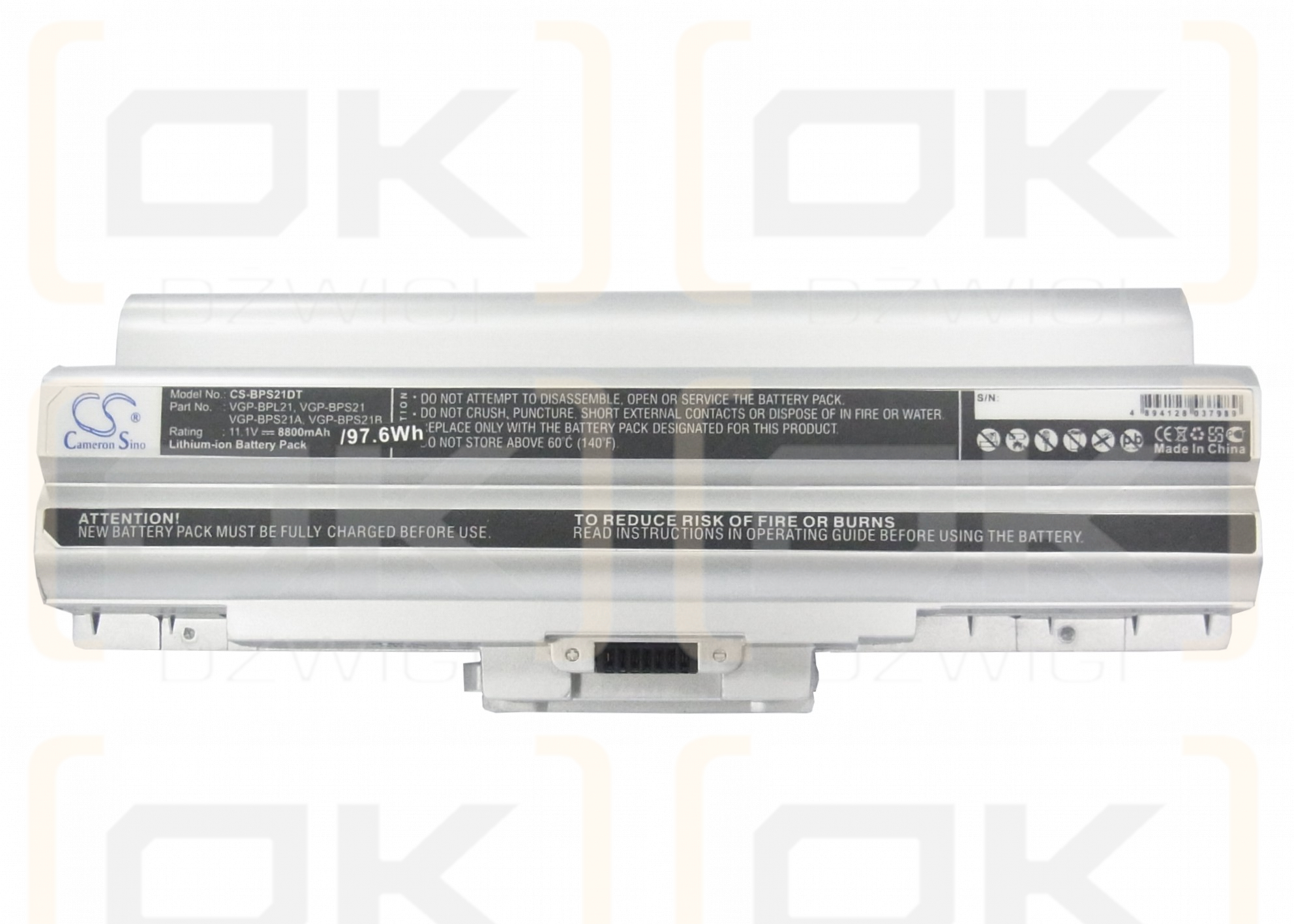 Sony PCG-81311L / VGP-BPL21 8800 mAh Li-Ion 11,1 V (Cameron Sino)