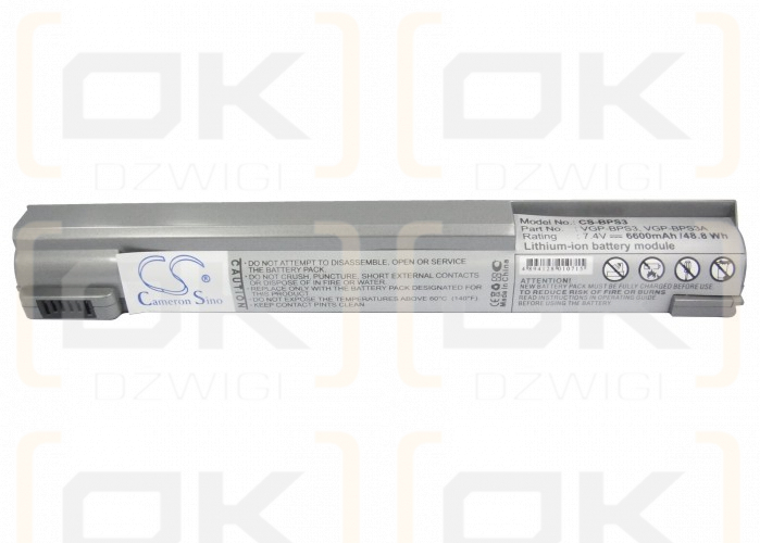 Sony VAIO VGN-T90PSY1 / VGP-BPS3 6600 mAh Li-Ion 7,4 V (Cameron Sino)