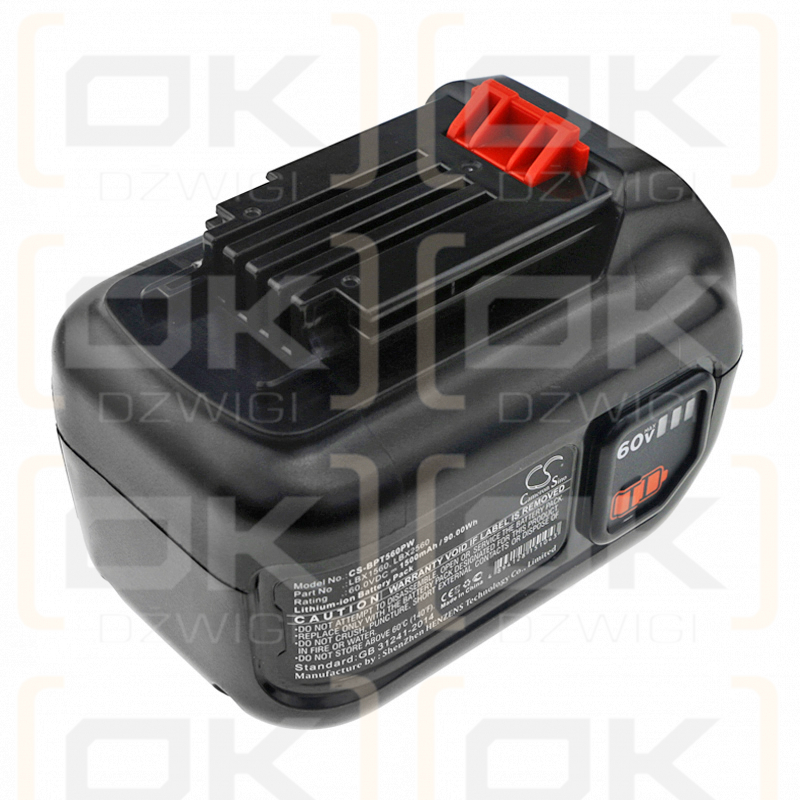 Триммер Black & Decker 60V MAX / LBX1560 1500 мАч, литий-ионный, 60,0 В (Cameron Sino)