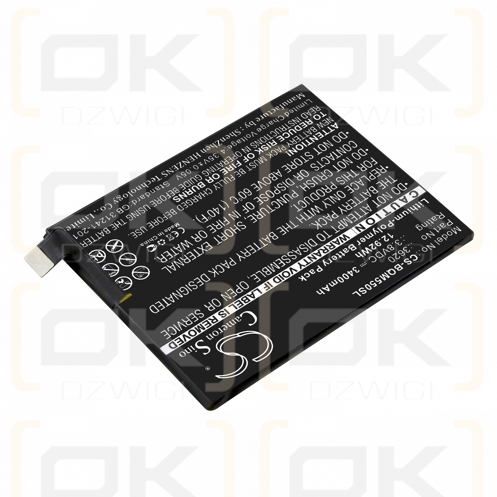 BQ Aquaris M5.5/3620 3400mAh Li-Polímero 3.8V (Cameron Sino)