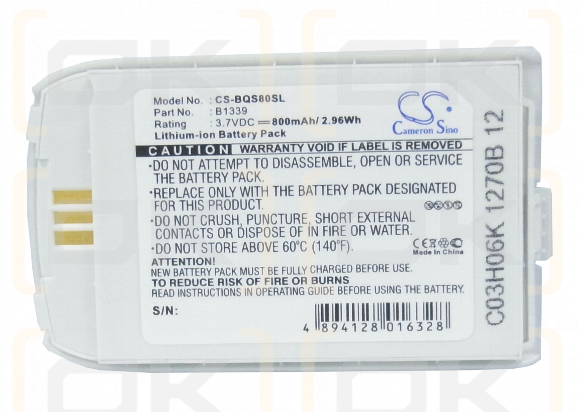 Bateria zamienna do Siemens / B1339 800 mAh Li-ion 3.7 V (Cameron Sino)