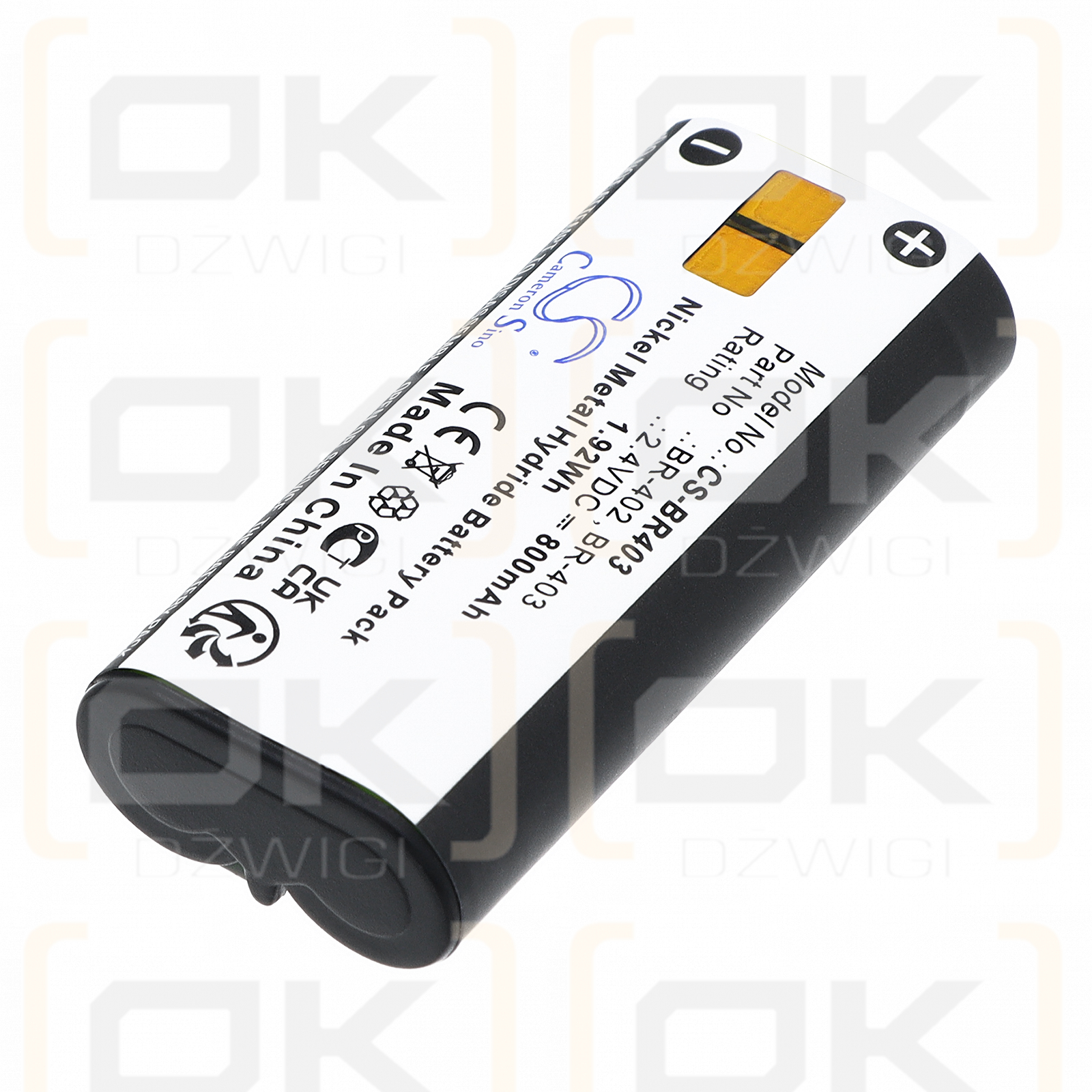 Ersatzakku für Olympus DS-4000 / BR-402 800 mAh Ni-MH 2,4 V (Cameron Sino)