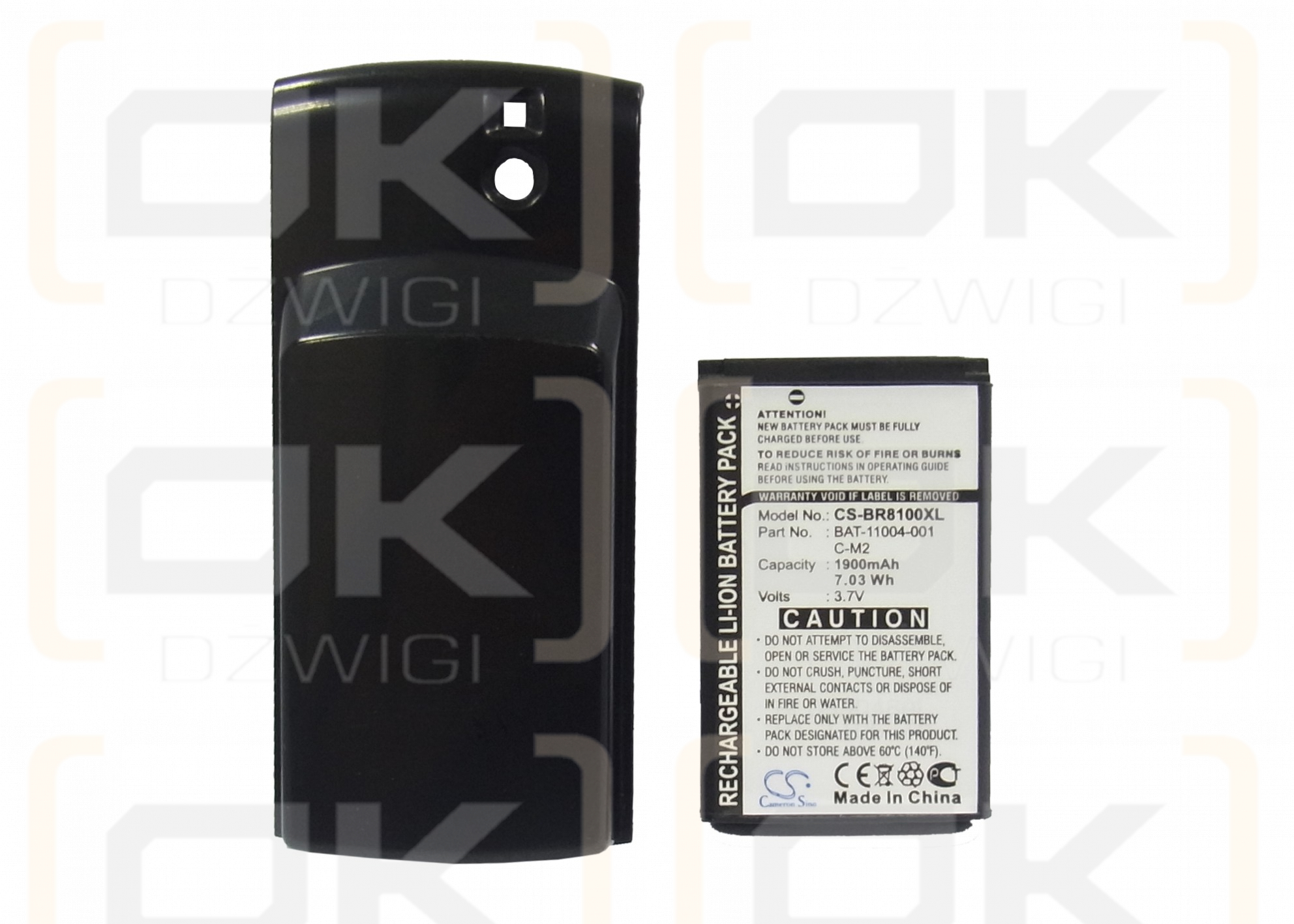 Bateria zamienna do BlackBerry Pearl / C-M2 1900 mAh Li-ion 3.7 V (Cameron Sino)