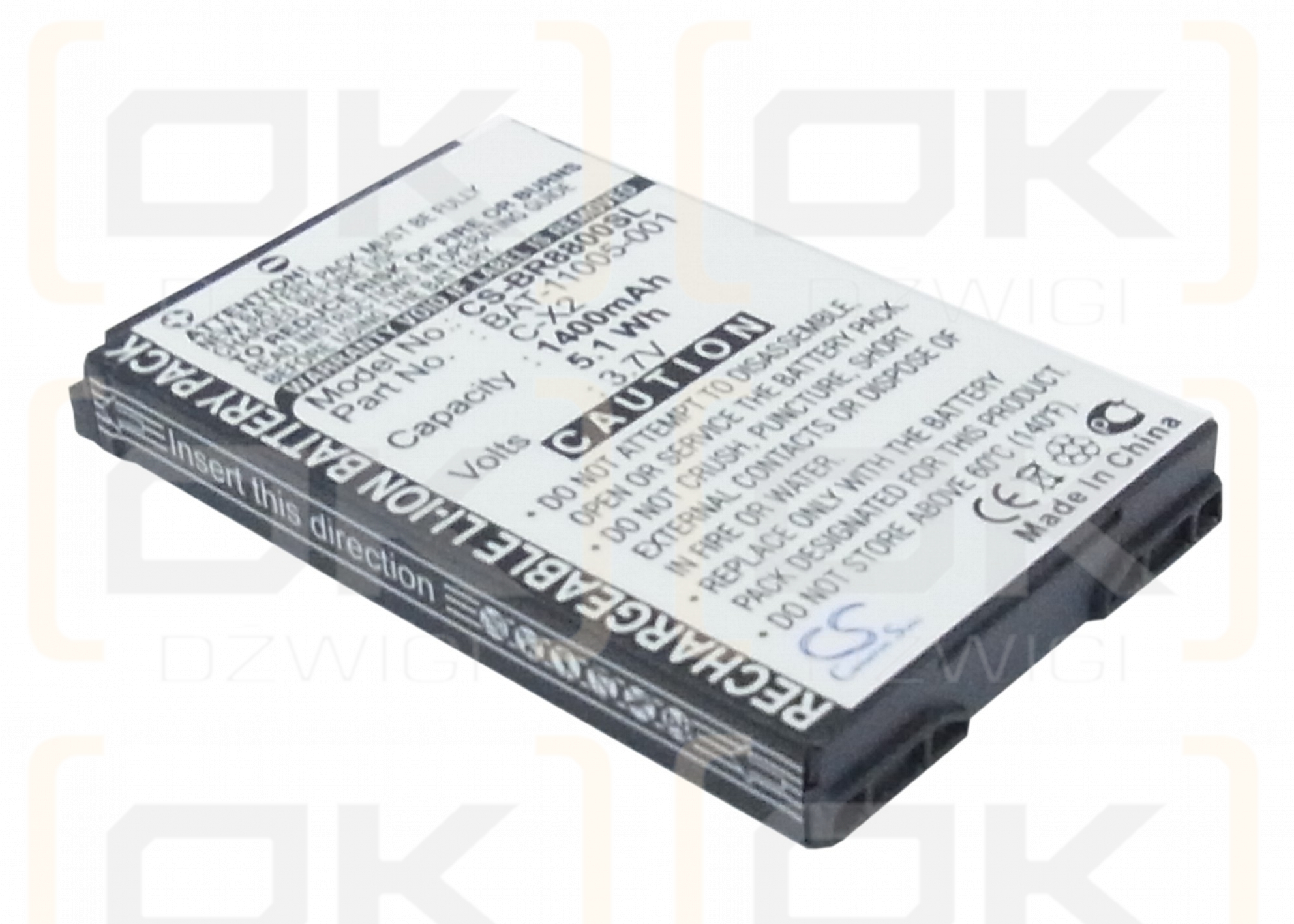 Bateria zamienna do BlackBerry 8830 World Editio / C-X2 1400 mAh Li-ion 3.7 V (Cameron Sino)