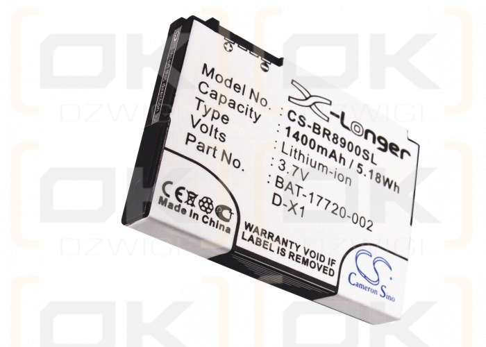 Blackberry RCC51UW / BAT-17720-002 1400 mAh Li-Ion 3,7 V (Cameron Sino)