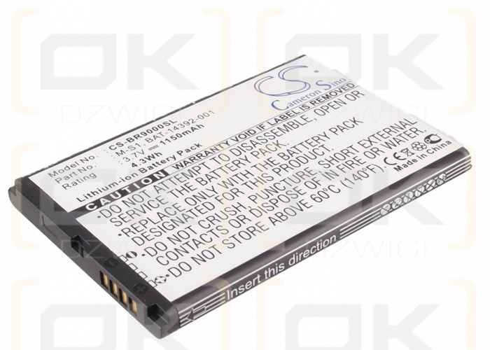 BlackBerry RBT73UW / M-S1 1150 mAh Li-ion 3.7 V (Cameron Sino)