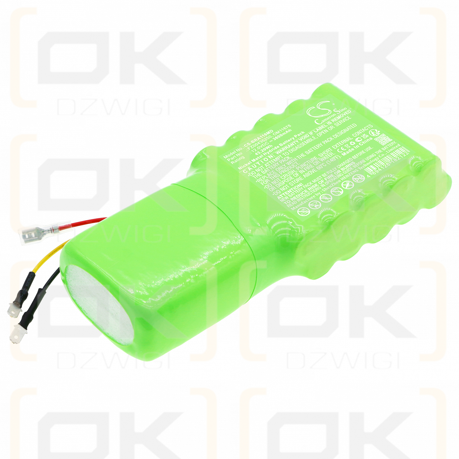 B.Braun 621-400ES / FZ00435250 3600mAh Ni-MH 12.0V (Cameron Sino)