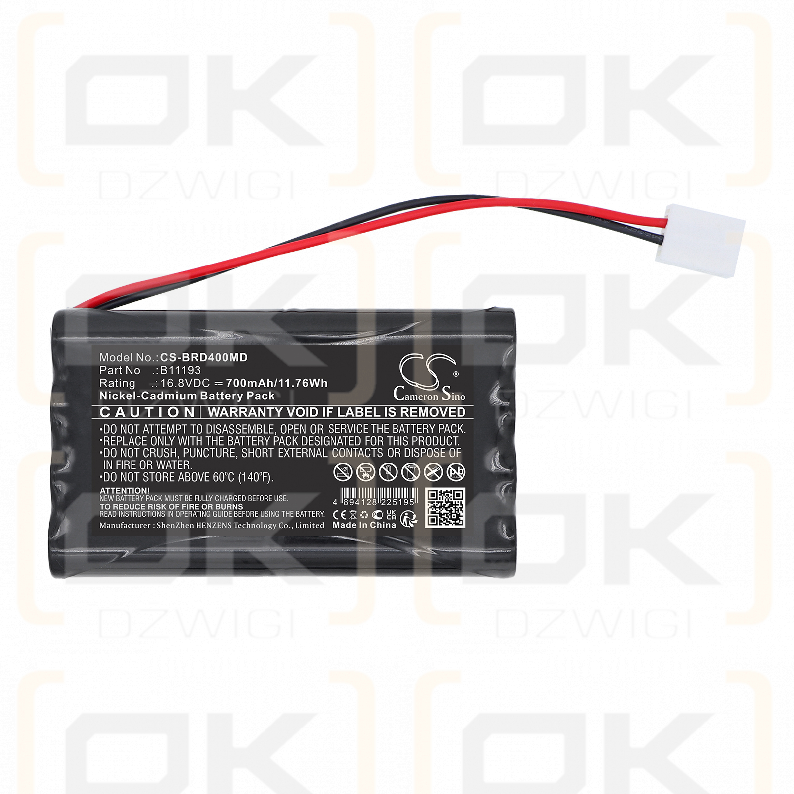 Burdick LE II 862988/5834 700 мАч Ni-CD 16,8 В (Cameron Sino)