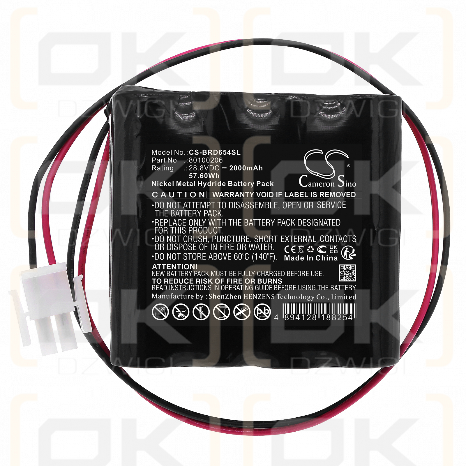 Besam RDB 654184 / 80100206 2000mAh Ni-MH 28.8V (Cameron Sino)