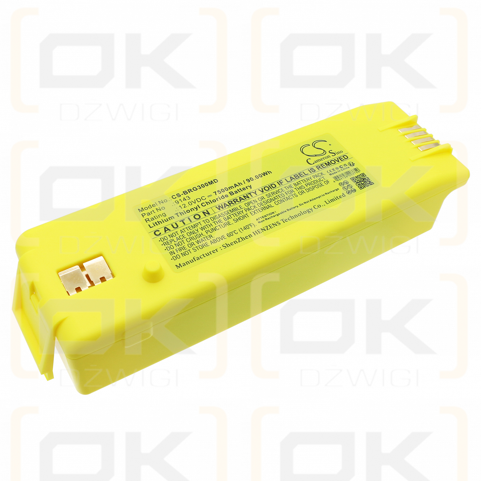 Cardiac Science Cardiac Science G3 / 9143 7500 mAh Li-SOCl2 12,0 V (Cameron Sino)