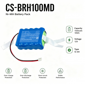 Batería de repuesto para el monitor Biocare IH-B, 1500 mAh Ni-MH 12V (Cameron Sino)