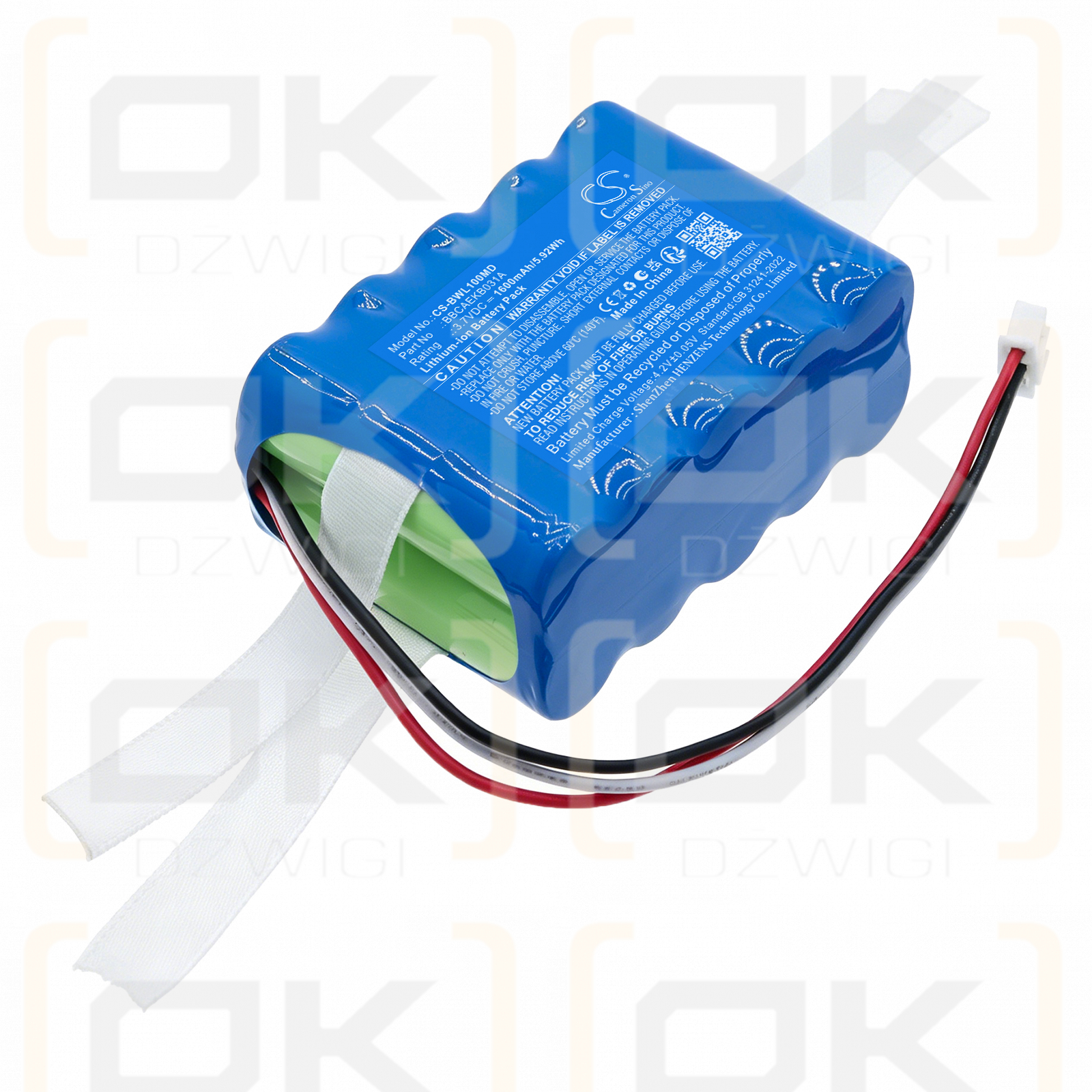 Ersatzakku für Biocare IH-B Monitor 1500 mAh Ni-MH 12V (Cameron Sino)