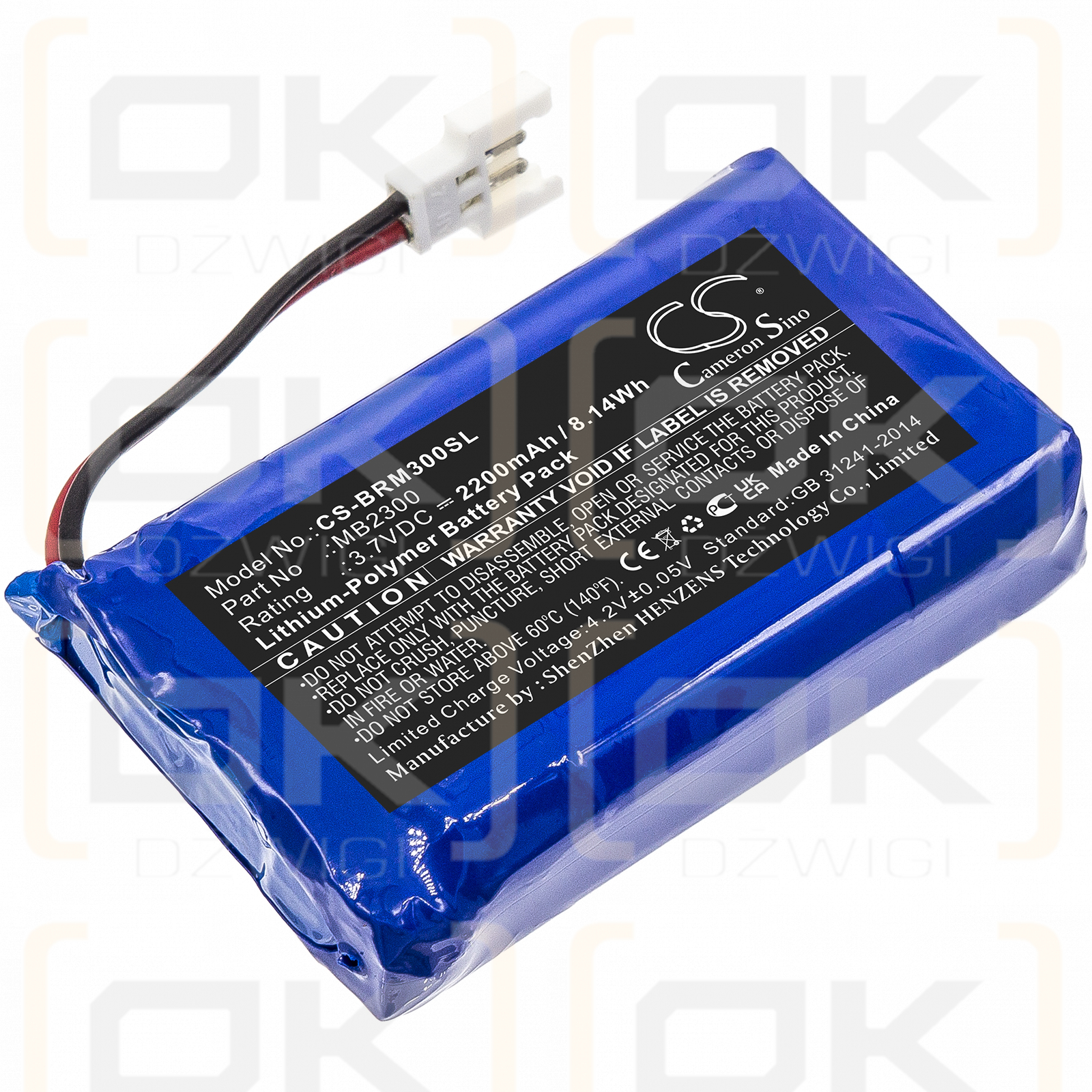 Breo idream 3 iCuello / MB2300 2200mAh Li-Polímero 3.7V (Cameron Sino)