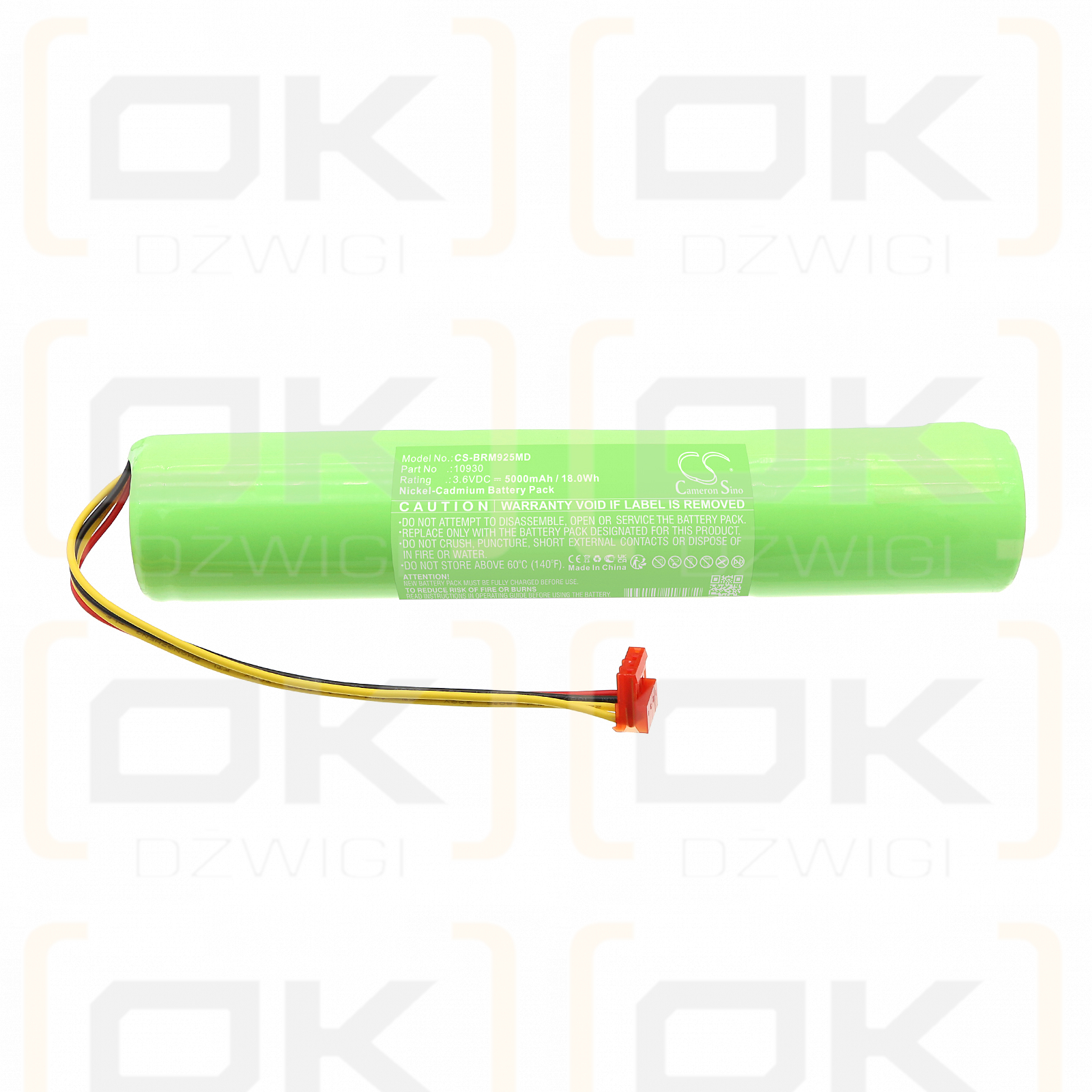 Bard Medsystems Harvard Syringe Pump / 10930 5000mAh Ni-CD 3.6V (Cameron Sino)
