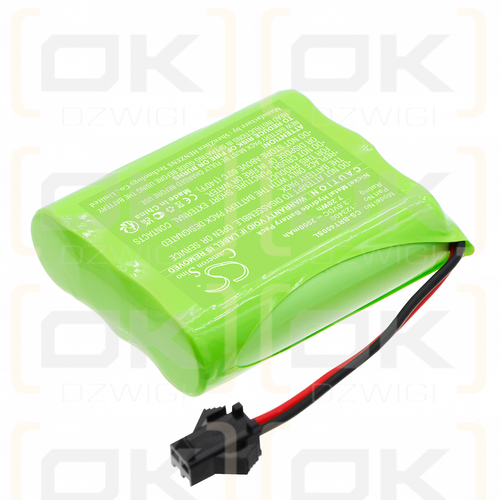 BRAVAT 417510 / 123400 2000 mAh Ni-MH 3,6 V (Cameron Sino)