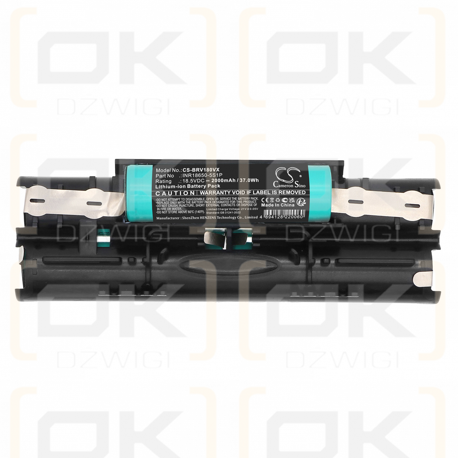 Black+Decker FV18LA / INR18650-5S1P 2000 mAh Li-Ionen 18,5 V (Cameron Sino)