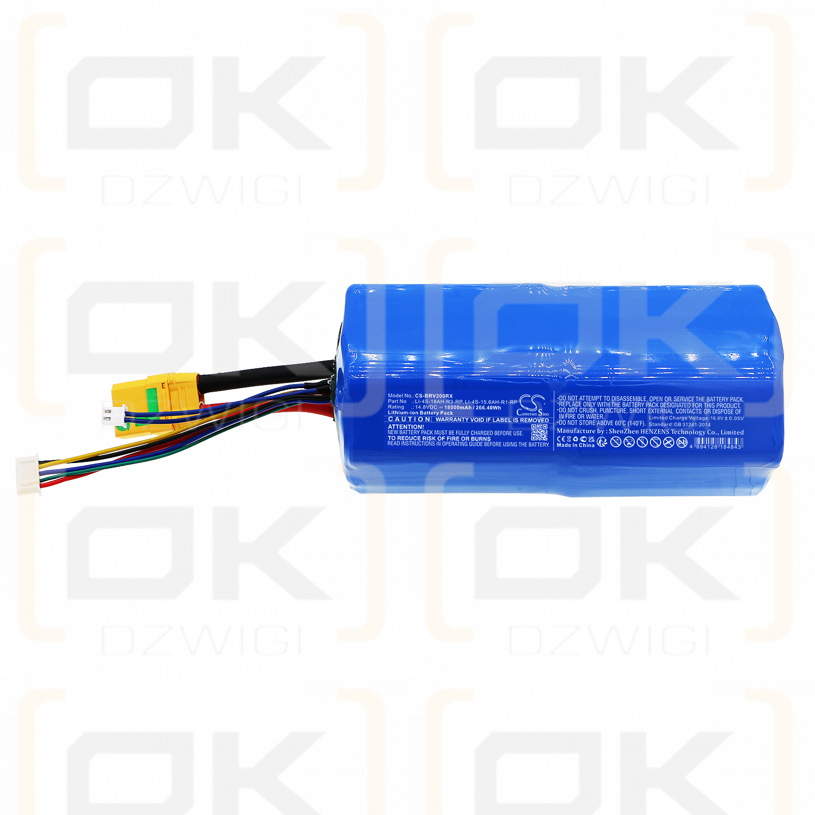 BlueRobotics BlueROV2 / LI-4S-18AH-R3-RP 18000 mAh Li-Ion 14,8 V (Cameron Sino)