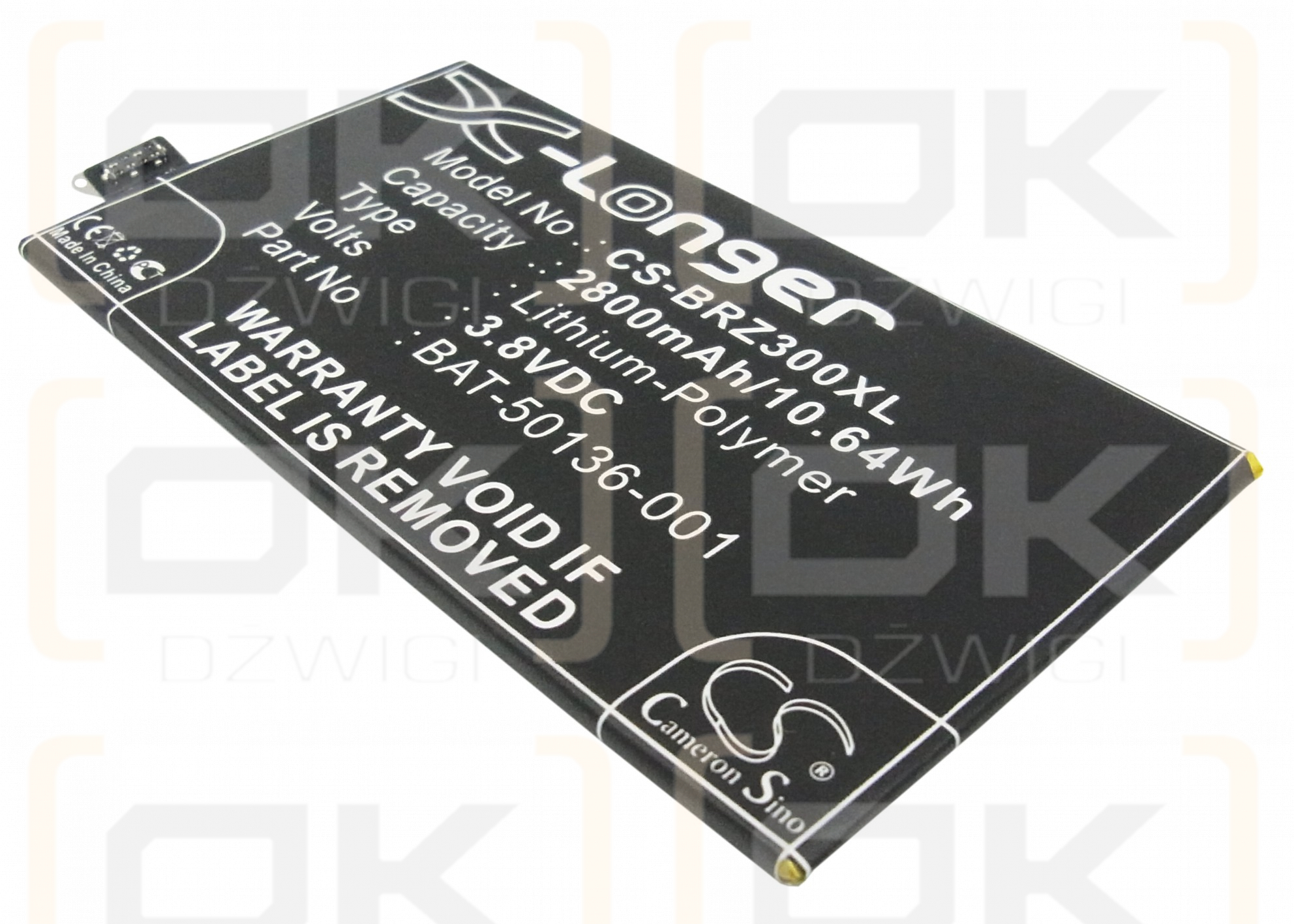 Blackberry STR100-2 / BAT-50136-001 2800mAh Li-Polymer 3.8V (Cameron Sino)