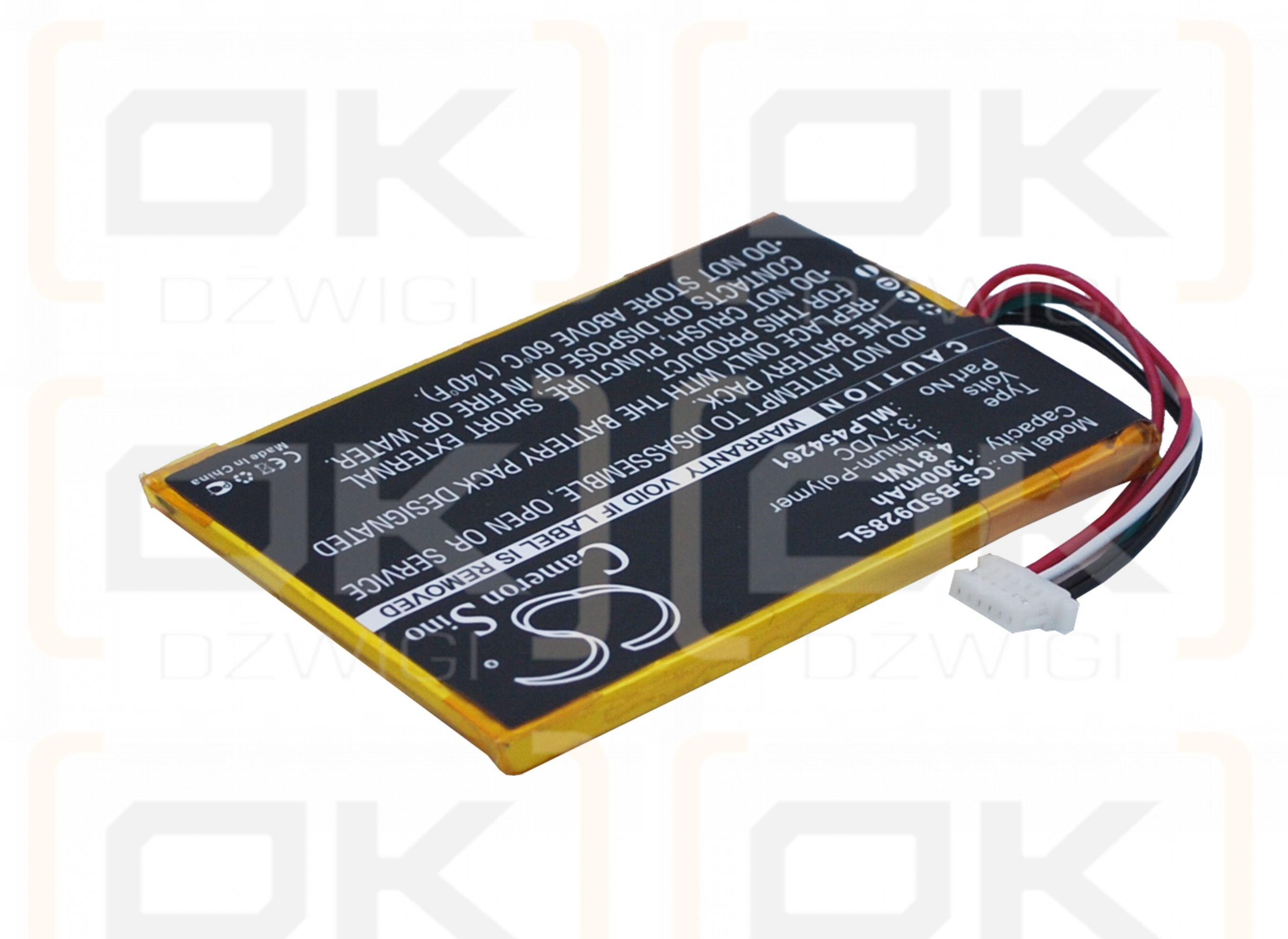 Bambook SD928+ / MLP454261 1300mAh Li-Polymer 3.7V (Cameron Sino)