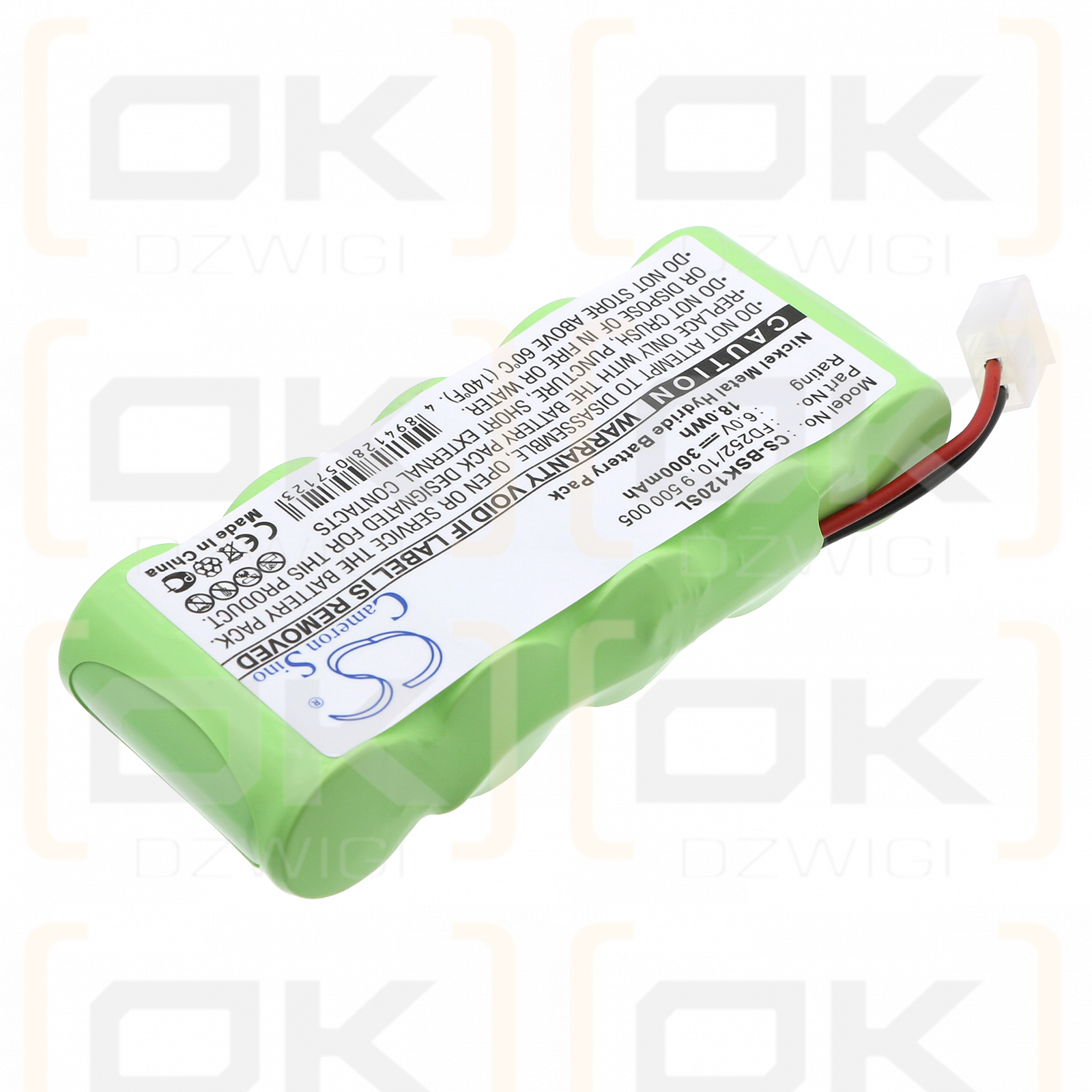 Somfy Easy-Lift K12 / FD252/10 3000mAh Ni-MH 6.0V (Cameron Sino)