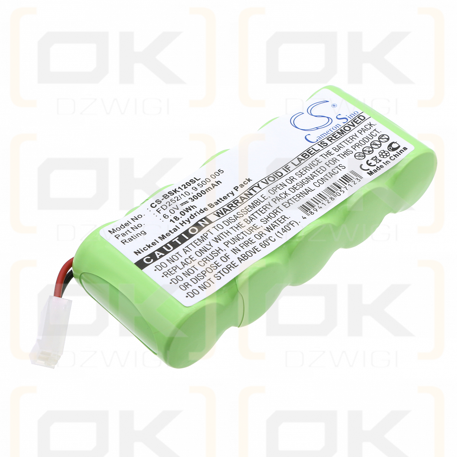 Somfy Easy-Lift K12 / FD252/10 3000mAh Ni-MH 6.0V (Cameron Sino)