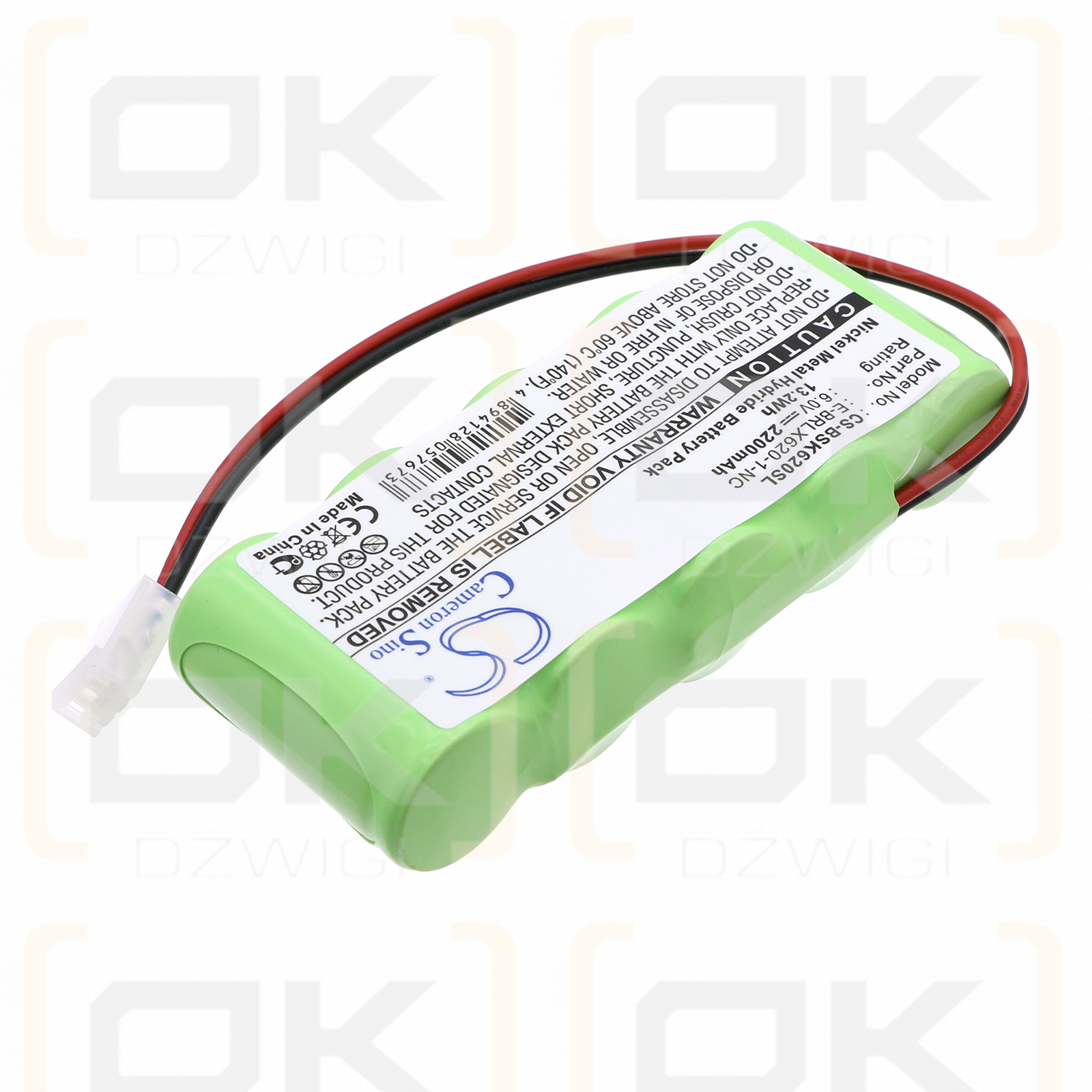 Somfy BD6000 / E-BRLX620-1-NC 2200 mAh Ni-MH 6,0 V (Cameron Sino)