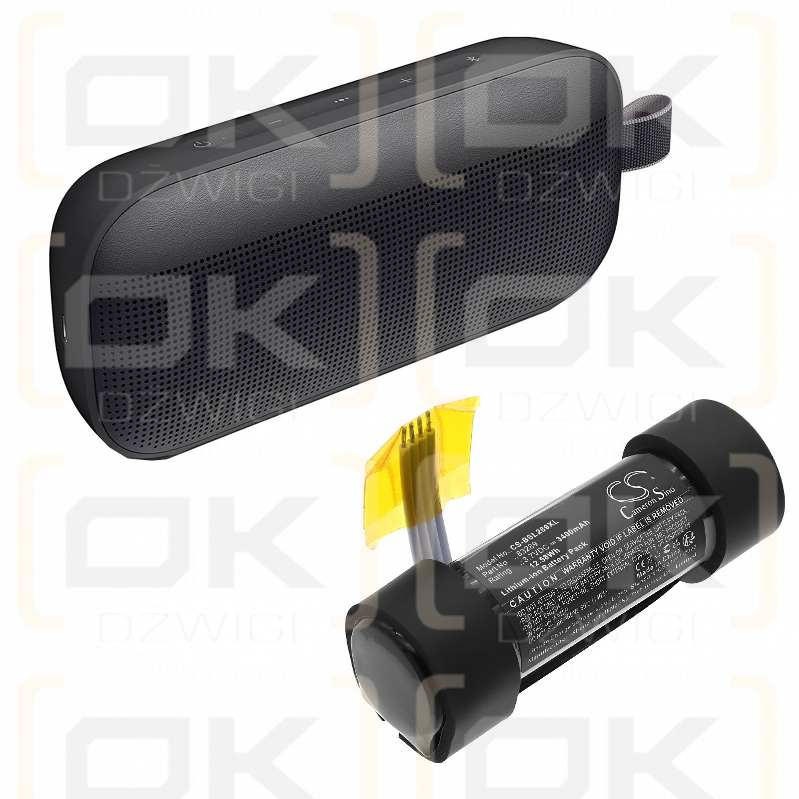 BOSE SoundLink Flex / 83289 3400mAh Li-ion 3.7V (Cameron Sino)