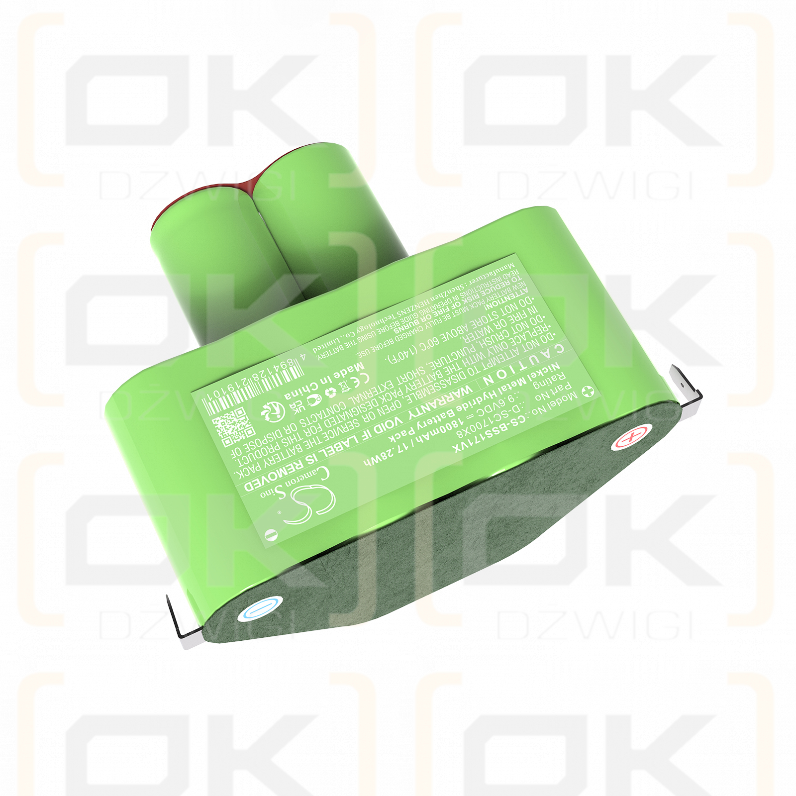 Bissell CrossWave X7 Cordless Pro / D-SC1700X8 1800mAh Ni-MH 9.6V (Cameron Sino)